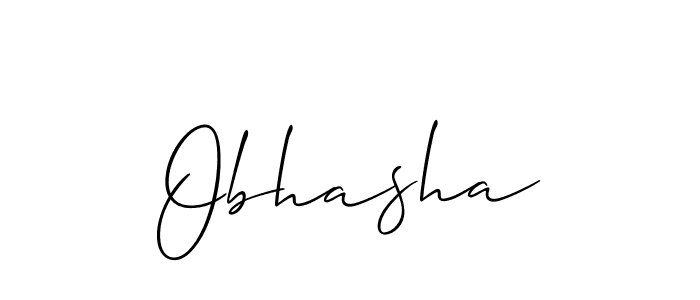 Make a beautiful signature design for name Obhasha. With this signature (Allison_Script) style, you can create a handwritten signature for free. Obhasha signature style 2 images and pictures png