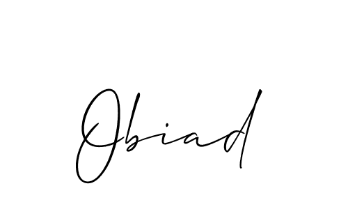 How to make Obiad name signature. Use Allison_Script style for creating short signs online. This is the latest handwritten sign. Obiad signature style 2 images and pictures png