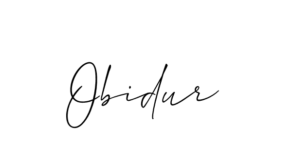Make a beautiful signature design for name Obidur. With this signature (Allison_Script) style, you can create a handwritten signature for free. Obidur signature style 2 images and pictures png