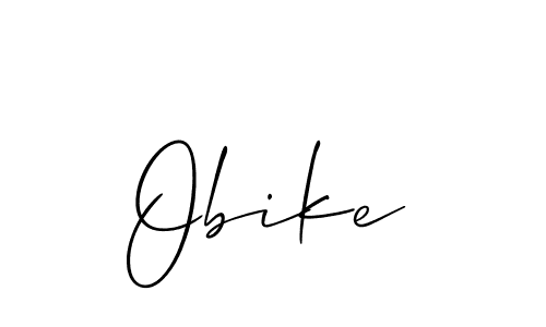 Make a beautiful signature design for name Obike. With this signature (Allison_Script) style, you can create a handwritten signature for free. Obike signature style 2 images and pictures png