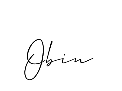 Similarly Allison_Script is the best handwritten signature design. Signature creator online .You can use it as an online autograph creator for name Obin. Obin signature style 2 images and pictures png