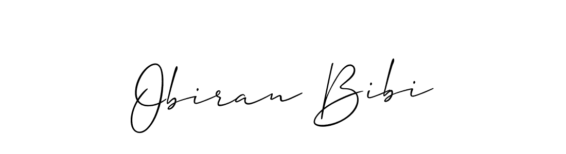 Also we have Obiran Bibi name is the best signature style. Create professional handwritten signature collection using Allison_Script autograph style. Obiran Bibi signature style 2 images and pictures png