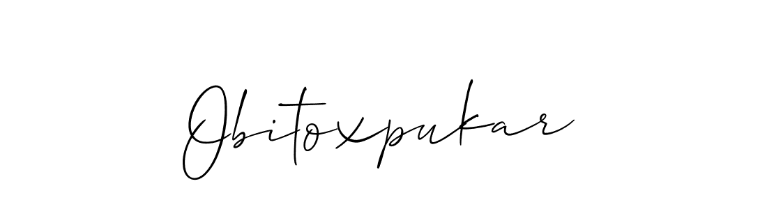 How to Draw Obitoxpukar signature style? Allison_Script is a latest design signature styles for name Obitoxpukar. Obitoxpukar signature style 2 images and pictures png