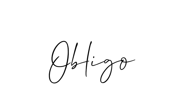 How to make Obligo name signature. Use Allison_Script style for creating short signs online. This is the latest handwritten sign. Obligo signature style 2 images and pictures png