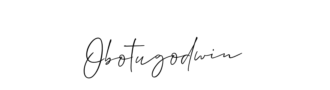 Obotugodwin stylish signature style. Best Handwritten Sign (Allison_Script) for my name. Handwritten Signature Collection Ideas for my name Obotugodwin. Obotugodwin signature style 2 images and pictures png