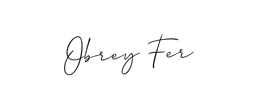 Make a beautiful signature design for name Obrey Fer. Use this online signature maker to create a handwritten signature for free. Obrey Fer signature style 2 images and pictures png