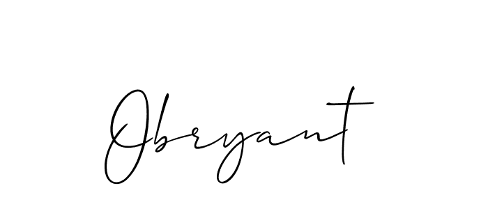 The best way (Allison_Script) to make a short signature is to pick only two or three words in your name. The name Obryant include a total of six letters. For converting this name. Obryant signature style 2 images and pictures png