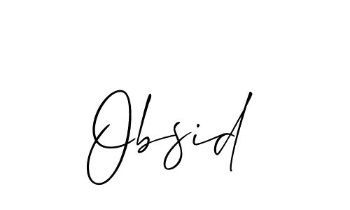 How to make Obsid signature? Allison_Script is a professional autograph style. Create handwritten signature for Obsid name. Obsid signature style 2 images and pictures png