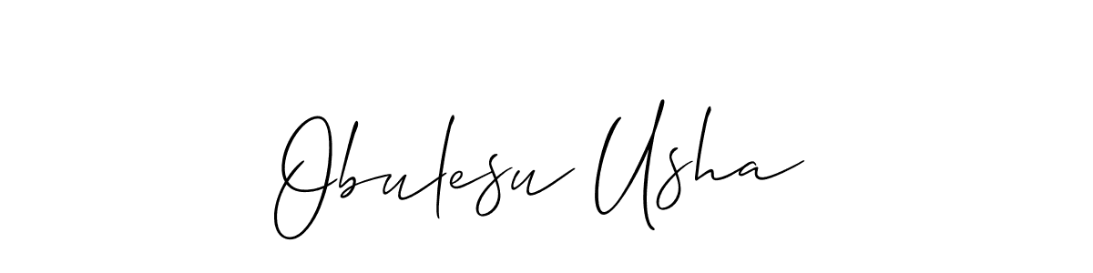 You can use this online signature creator to create a handwritten signature for the name Obulesu Usha. This is the best online autograph maker. Obulesu Usha signature style 2 images and pictures png