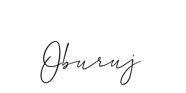 Make a short Oburuj signature style. Manage your documents anywhere anytime using Allison_Script. Create and add eSignatures, submit forms, share and send files easily. Oburuj signature style 2 images and pictures png