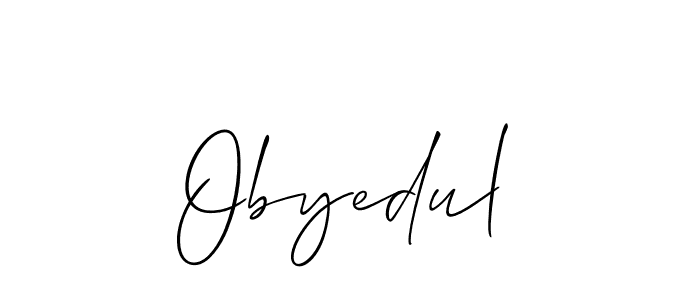 Also You can easily find your signature by using the search form. We will create Obyedul name handwritten signature images for you free of cost using Allison_Script sign style. Obyedul signature style 2 images and pictures png