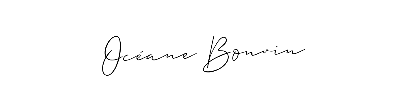 You should practise on your own different ways (Allison_Script) to write your name (Océane Bonvin) in signature. don't let someone else do it for you. Océane Bonvin signature style 2 images and pictures png