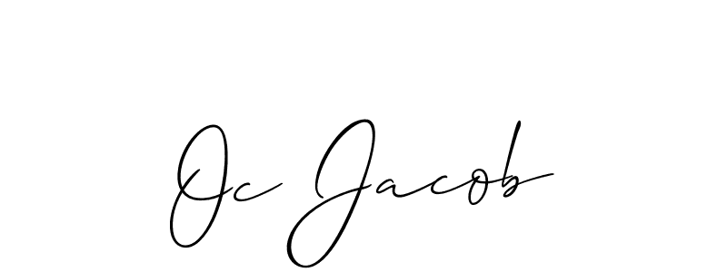 if you are searching for the best signature style for your name Oc Jacob. so please give up your signature search. here we have designed multiple signature styles  using Allison_Script. Oc Jacob signature style 2 images and pictures png