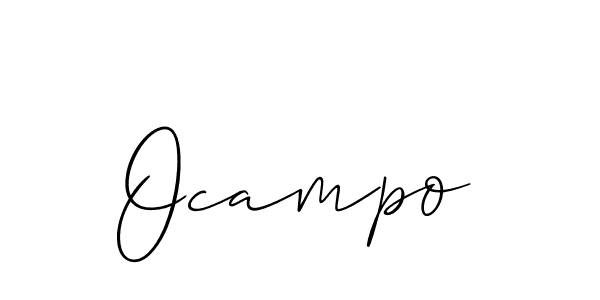 Make a beautiful signature design for name Ocampo. With this signature (Allison_Script) style, you can create a handwritten signature for free. Ocampo signature style 2 images and pictures png