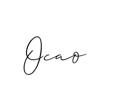 Design your own signature with our free online signature maker. With this signature software, you can create a handwritten (Allison_Script) signature for name Ocao. Ocao signature style 2 images and pictures png