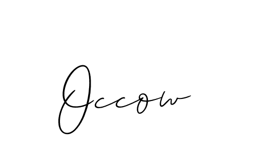 if you are searching for the best signature style for your name Occow. so please give up your signature search. here we have designed multiple signature styles  using Allison_Script. Occow signature style 2 images and pictures png