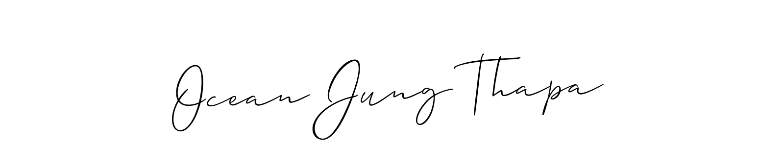 Make a beautiful signature design for name Ocean Jung Thapa. Use this online signature maker to create a handwritten signature for free. Ocean Jung Thapa signature style 2 images and pictures png