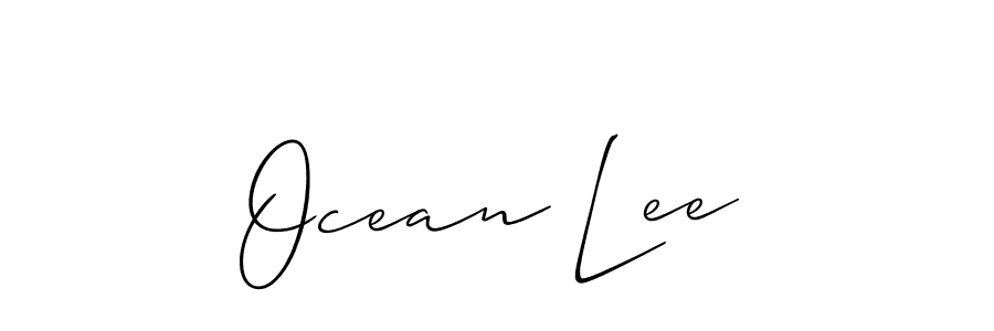 The best way (Allison_Script) to make a short signature is to pick only two or three words in your name. The name Ocean Lee include a total of six letters. For converting this name. Ocean Lee signature style 2 images and pictures png