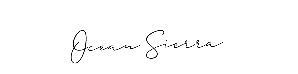 This is the best signature style for the Ocean Sierra name. Also you like these signature font (Allison_Script). Mix name signature. Ocean Sierra signature style 2 images and pictures png