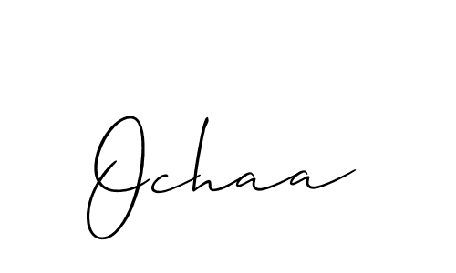 Design your own signature with our free online signature maker. With this signature software, you can create a handwritten (Allison_Script) signature for name Ochaa. Ochaa signature style 2 images and pictures png