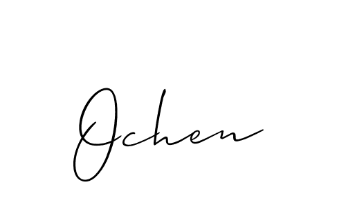 Best and Professional Signature Style for Ochen. Allison_Script Best Signature Style Collection. Ochen signature style 2 images and pictures png