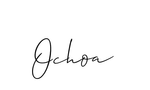 How to make Ochoa signature? Allison_Script is a professional autograph style. Create handwritten signature for Ochoa name. Ochoa signature style 2 images and pictures png