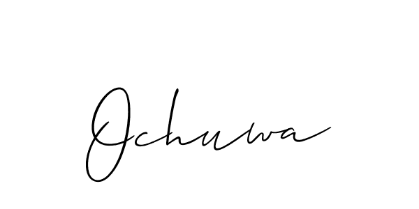 Ochuwa stylish signature style. Best Handwritten Sign (Allison_Script) for my name. Handwritten Signature Collection Ideas for my name Ochuwa. Ochuwa signature style 2 images and pictures png