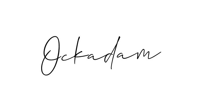 Best and Professional Signature Style for Ockadam. Allison_Script Best Signature Style Collection. Ockadam signature style 2 images and pictures png