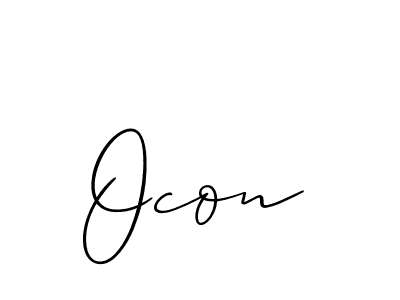 Allison_Script is a professional signature style that is perfect for those who want to add a touch of class to their signature. It is also a great choice for those who want to make their signature more unique. Get Ocon name to fancy signature for free. Ocon signature style 2 images and pictures png