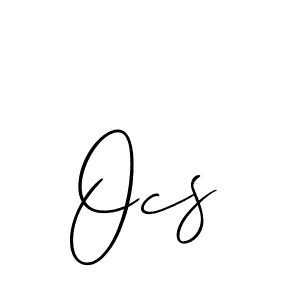 How to make Ocs signature? Allison_Script is a professional autograph style. Create handwritten signature for Ocs name. Ocs signature style 2 images and pictures png