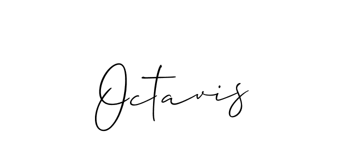 How to make Octavis signature? Allison_Script is a professional autograph style. Create handwritten signature for Octavis name. Octavis signature style 2 images and pictures png