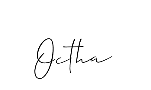 Create a beautiful signature design for name Octha. With this signature (Allison_Script) fonts, you can make a handwritten signature for free. Octha signature style 2 images and pictures png