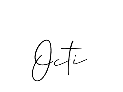 Use a signature maker to create a handwritten signature online. With this signature software, you can design (Allison_Script) your own signature for name Octi. Octi signature style 2 images and pictures png