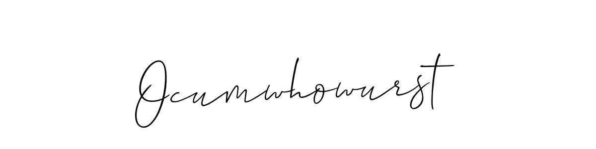 Once you've used our free online signature maker to create your best signature Allison_Script style, it's time to enjoy all of the benefits that Ocumwhowurst name signing documents. Ocumwhowurst signature style 2 images and pictures png