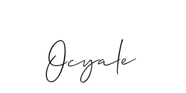 Create a beautiful signature design for name Ocyale. With this signature (Allison_Script) fonts, you can make a handwritten signature for free. Ocyale signature style 2 images and pictures png