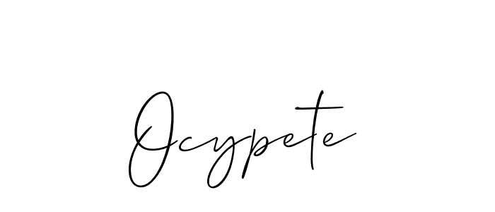 Create a beautiful signature design for name Ocypete. With this signature (Allison_Script) fonts, you can make a handwritten signature for free. Ocypete signature style 2 images and pictures png