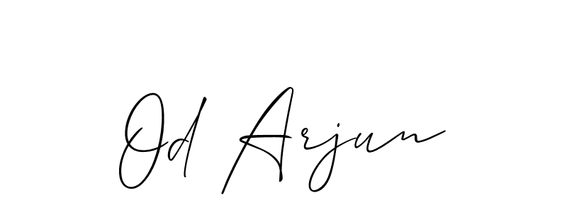 Use a signature maker to create a handwritten signature online. With this signature software, you can design (Allison_Script) your own signature for name Od Arjun. Od Arjun signature style 2 images and pictures png