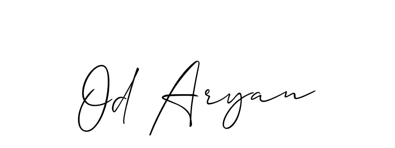 Also we have Od Aryan name is the best signature style. Create professional handwritten signature collection using Allison_Script autograph style. Od Aryan signature style 2 images and pictures png