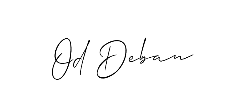Design your own signature with our free online signature maker. With this signature software, you can create a handwritten (Allison_Script) signature for name Od Deban. Od Deban signature style 2 images and pictures png