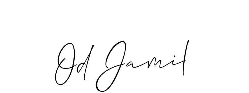 You should practise on your own different ways (Allison_Script) to write your name (Od Jamil) in signature. don't let someone else do it for you. Od Jamil signature style 2 images and pictures png