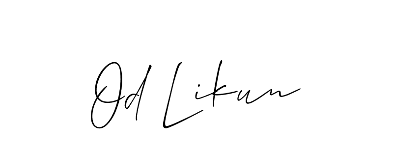 Use a signature maker to create a handwritten signature online. With this signature software, you can design (Allison_Script) your own signature for name Od Likun. Od Likun signature style 2 images and pictures png