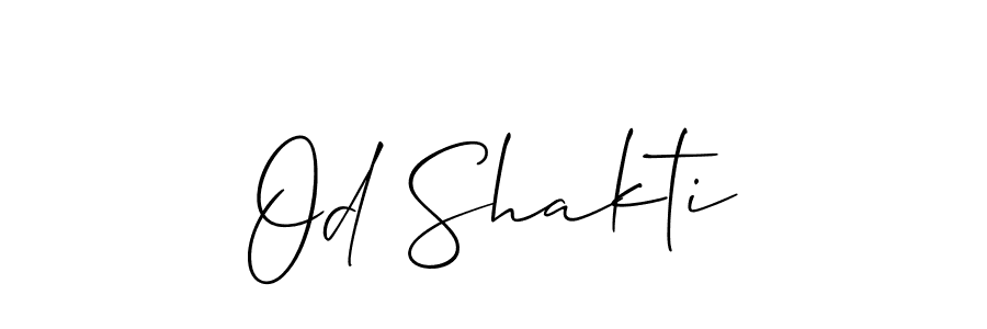 Also You can easily find your signature by using the search form. We will create Od Shakti name handwritten signature images for you free of cost using Allison_Script sign style. Od Shakti signature style 2 images and pictures png