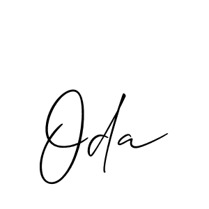 Create a beautiful signature design for name Oda. With this signature (Allison_Script) fonts, you can make a handwritten signature for free. Oda signature style 2 images and pictures png