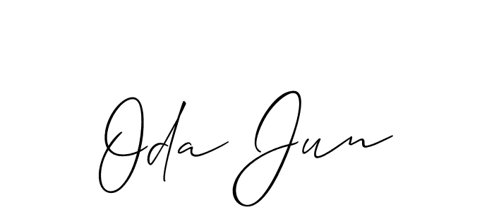 Also we have Oda Jun name is the best signature style. Create professional handwritten signature collection using Allison_Script autograph style. Oda Jun signature style 2 images and pictures png