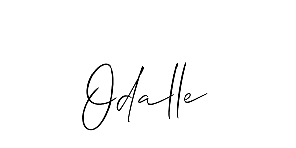 if you are searching for the best signature style for your name Odalle. so please give up your signature search. here we have designed multiple signature styles  using Allison_Script. Odalle signature style 2 images and pictures png