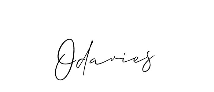 It looks lik you need a new signature style for name Odavies. Design unique handwritten (Allison_Script) signature with our free signature maker in just a few clicks. Odavies signature style 2 images and pictures png