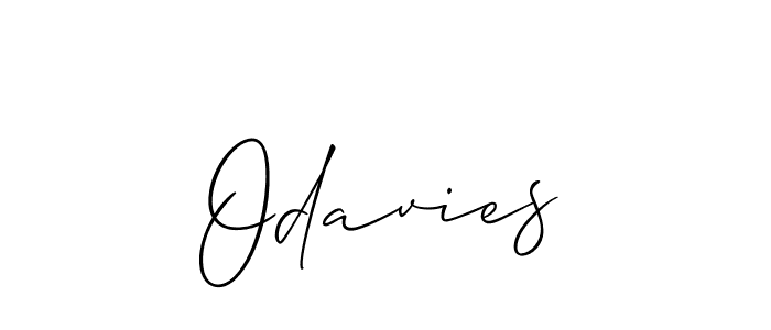 How to make Odavies name signature. Use Allison_Script style for creating short signs online. This is the latest handwritten sign. Odavies signature style 2 images and pictures png