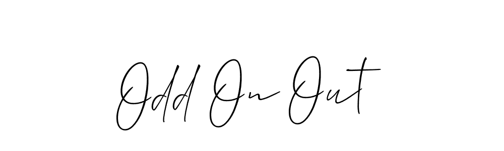 How to Draw Odd On Out signature style? Allison_Script is a latest design signature styles for name Odd On Out. Odd On Out signature style 2 images and pictures png