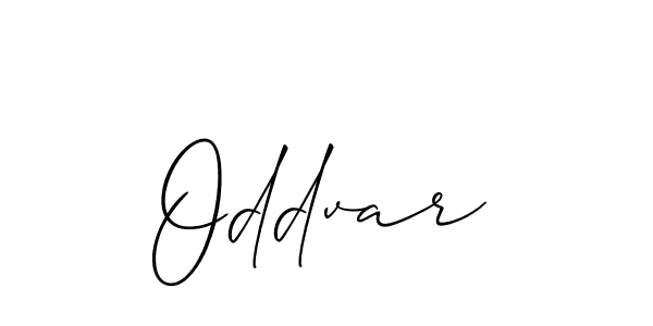 How to make Oddvar signature? Allison_Script is a professional autograph style. Create handwritten signature for Oddvar name. Oddvar signature style 2 images and pictures png