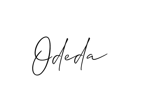 Similarly Allison_Script is the best handwritten signature design. Signature creator online .You can use it as an online autograph creator for name Odeda. Odeda signature style 2 images and pictures png